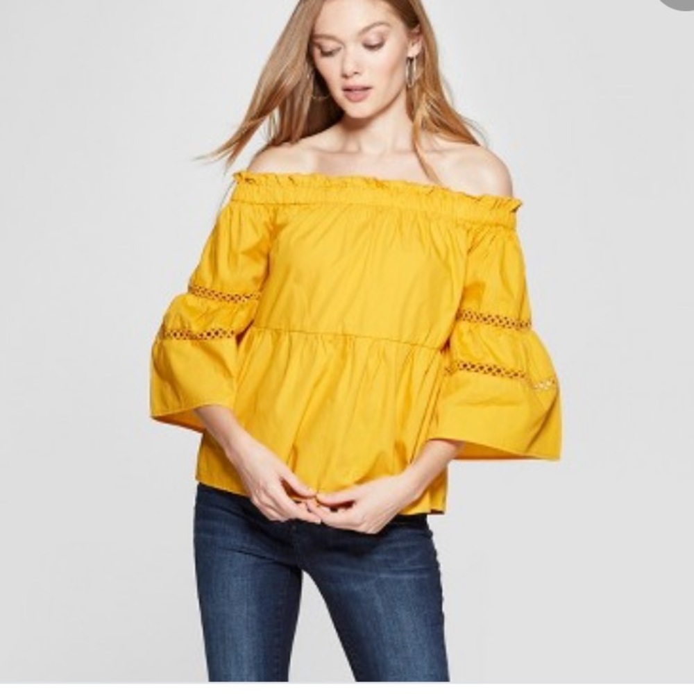 A. New Day | 3/4 sleeve off the shoulder top